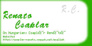renato csaplar business card